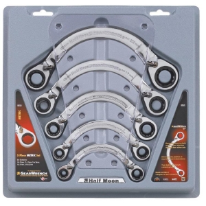 GearWrench 9850 Ring Ring Spanner half moon Set reversible metric 5 Pieces